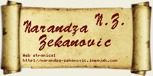 Narandža Zekanović vizit kartica